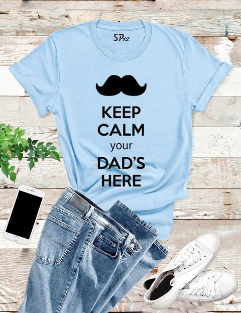 Keep Calm Mustache Dad T Shirt