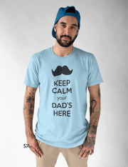 Keep Calm Mustache Dad T Shirt