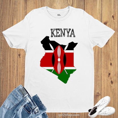 Kenya Flag T Shirt Olympics FIFA World Cup Country Flag Tee Shirt
