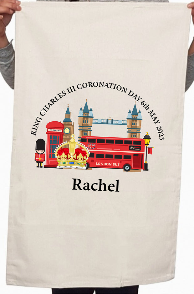 King Charles III Coronation Day 6th May Rachel Kitchen Table Tea Towel