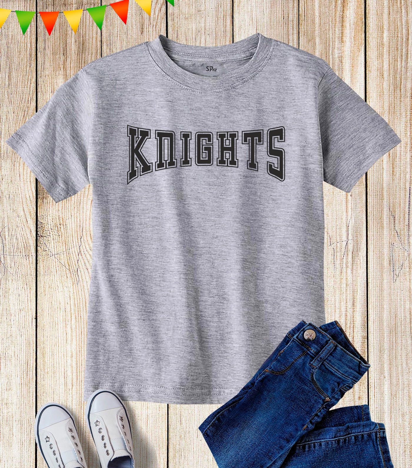 Kids Knights Super Hero Slogan Party T Shirt