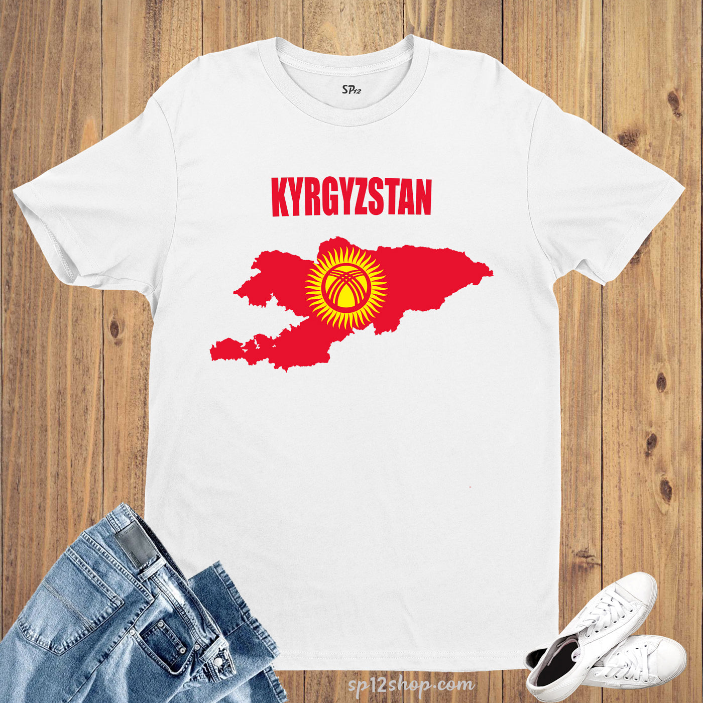 kyrgyzstan Flag T Shirt Olympics FIFA World Cup Country Flag Tee Shirt