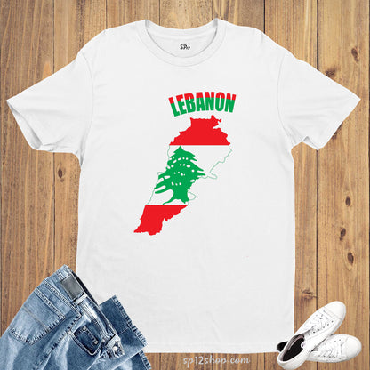 Lebanon Flag T Shirt Olympics FIFA World Cup Country Flag Tee Shirt