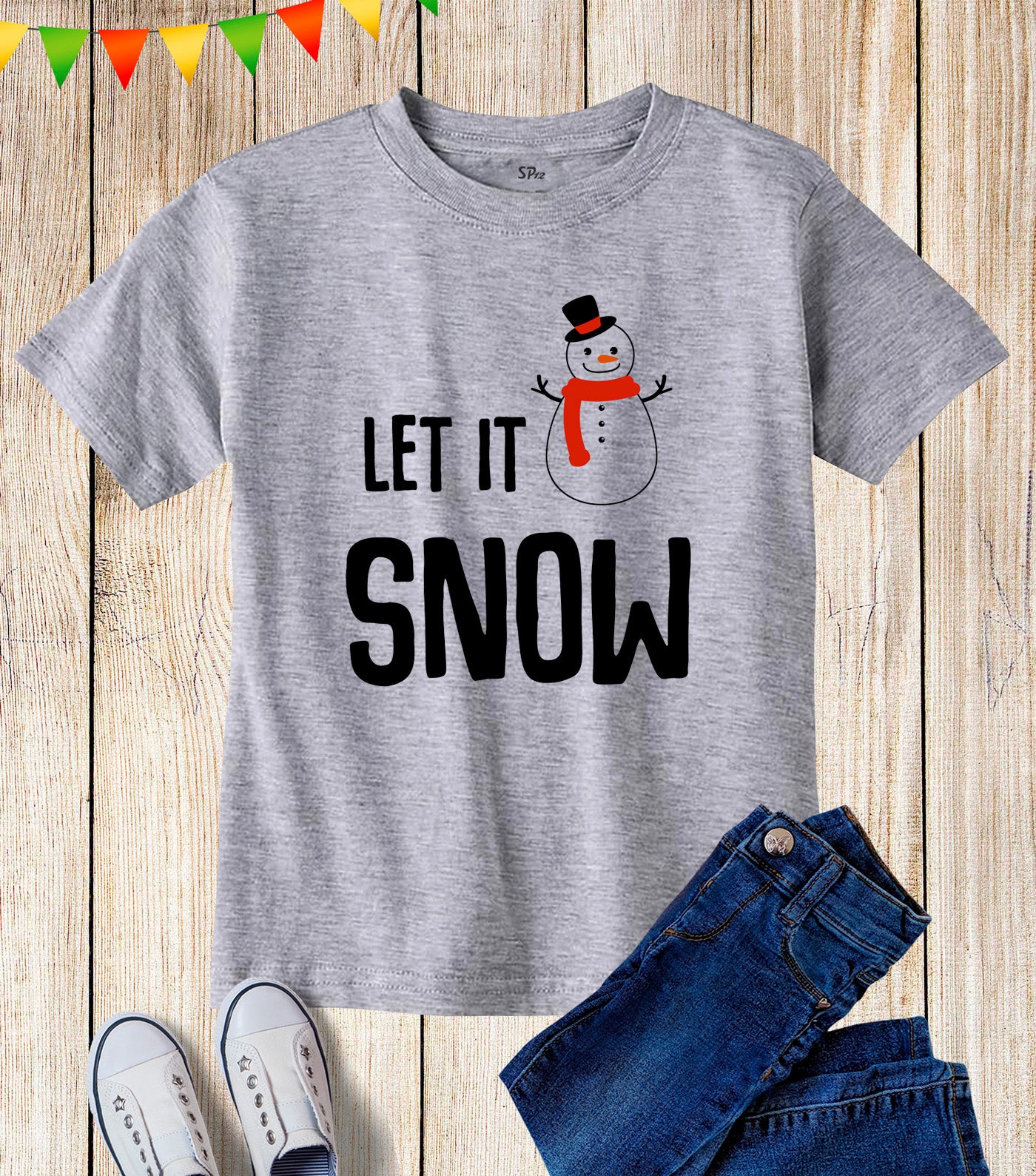 Let It Snow Funny Kids T Shirt