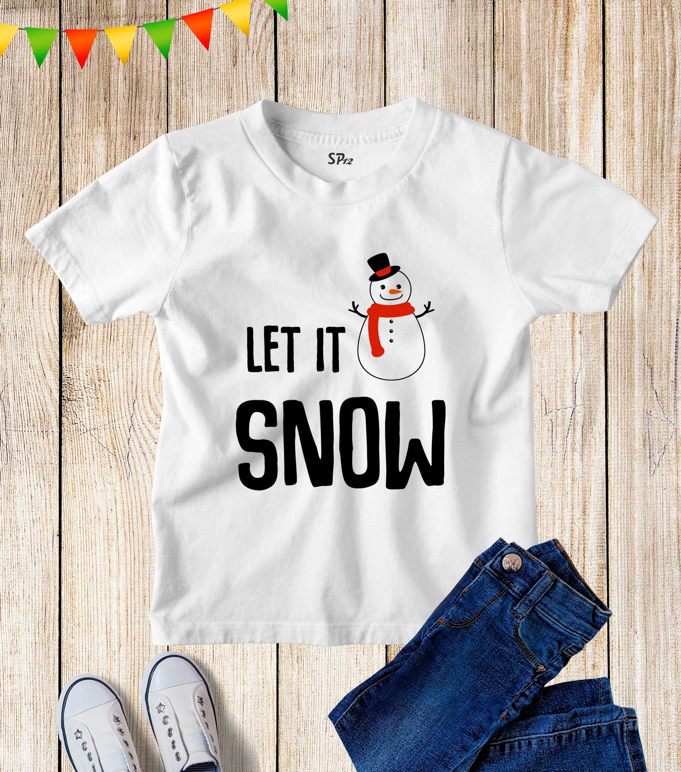 Let It Snow Kids T Shirt