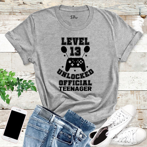 Level 13 Unlocked Official Teenager Birthday Shirt