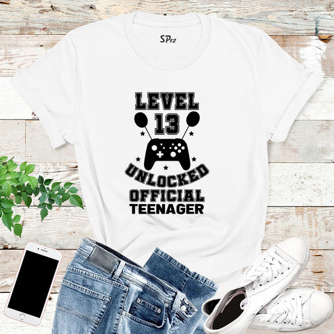 Level 13 Unlocked Official Teenager Birthday Shirt