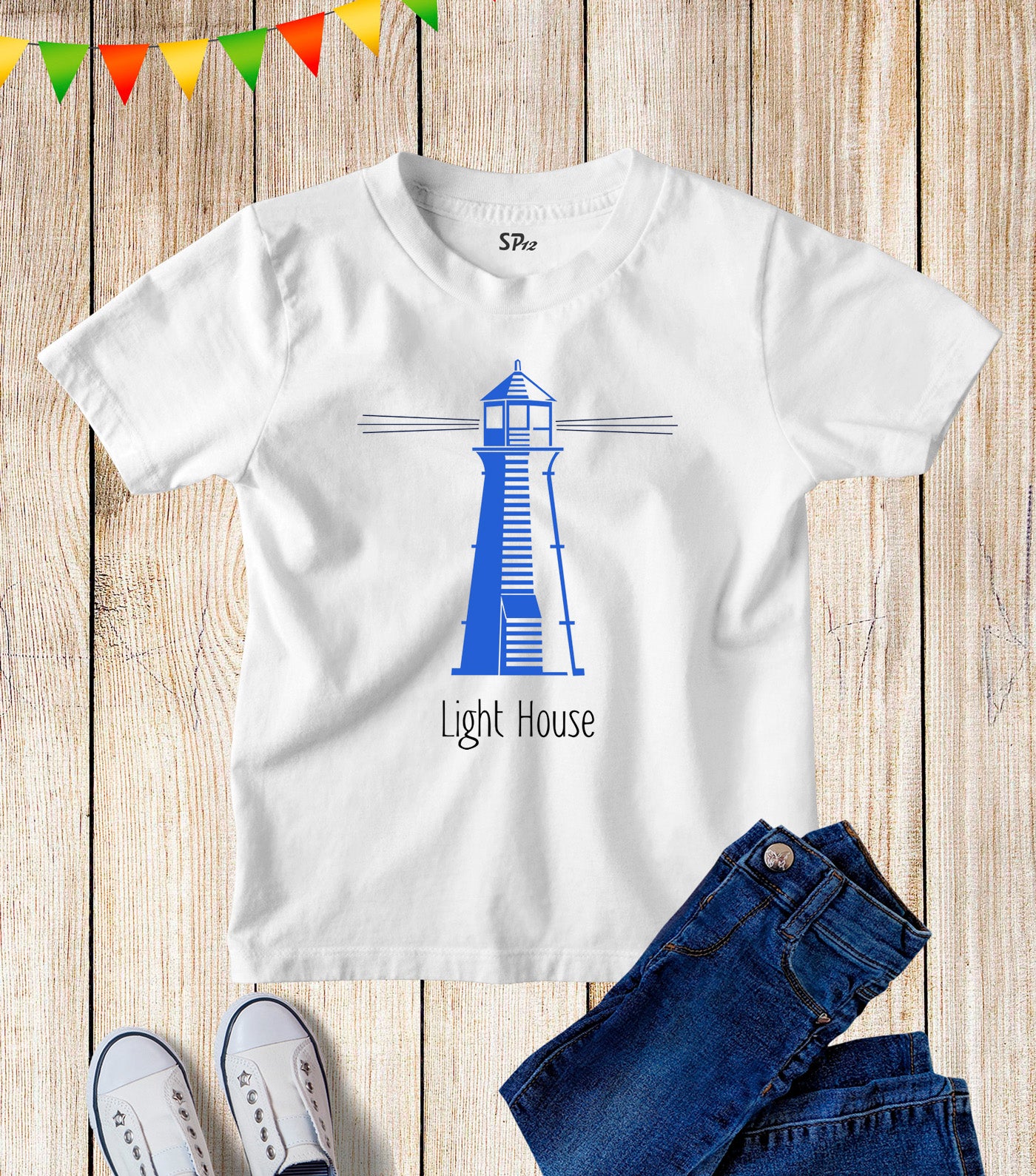 Light House Graphic Funny Kids T Shirt