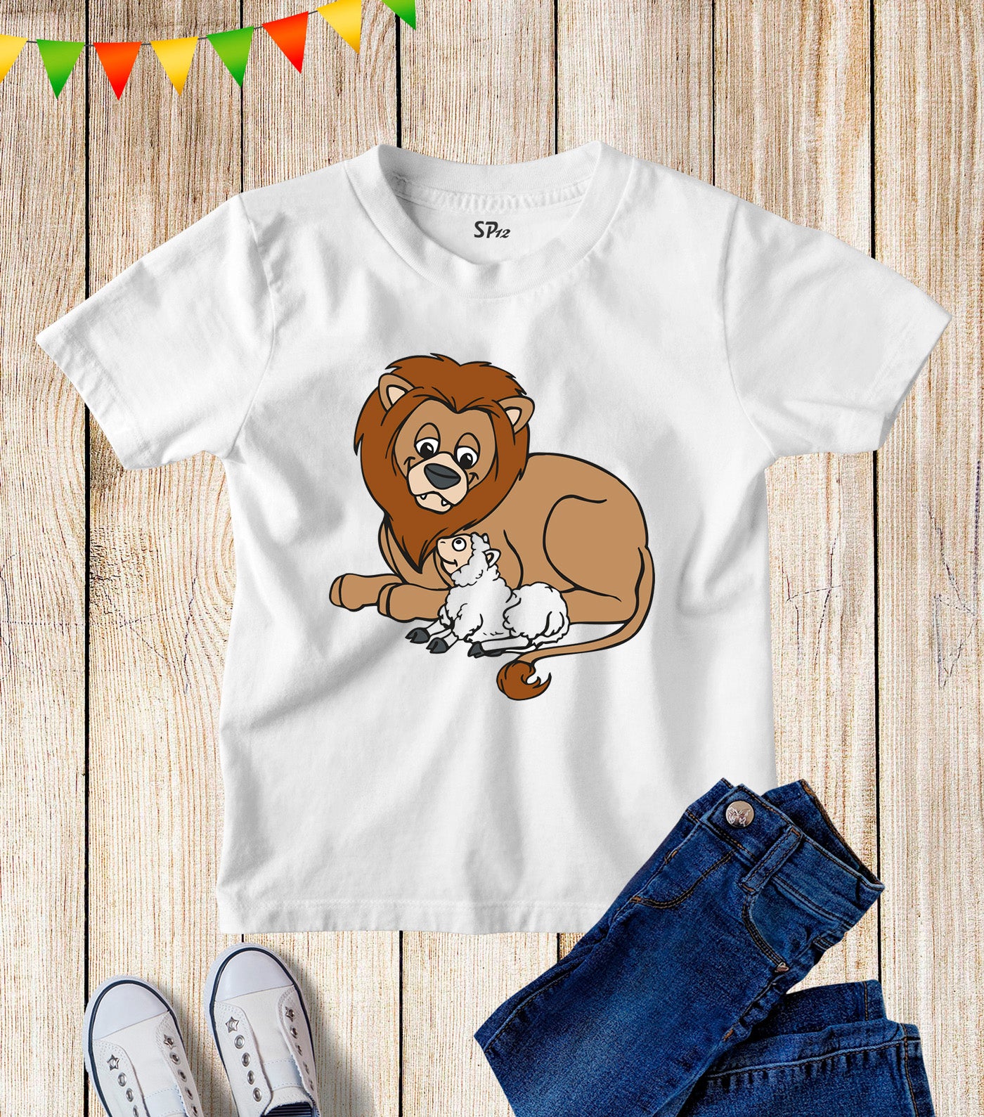 The Lion The Lamb Christian Jesus Kid T Shirt