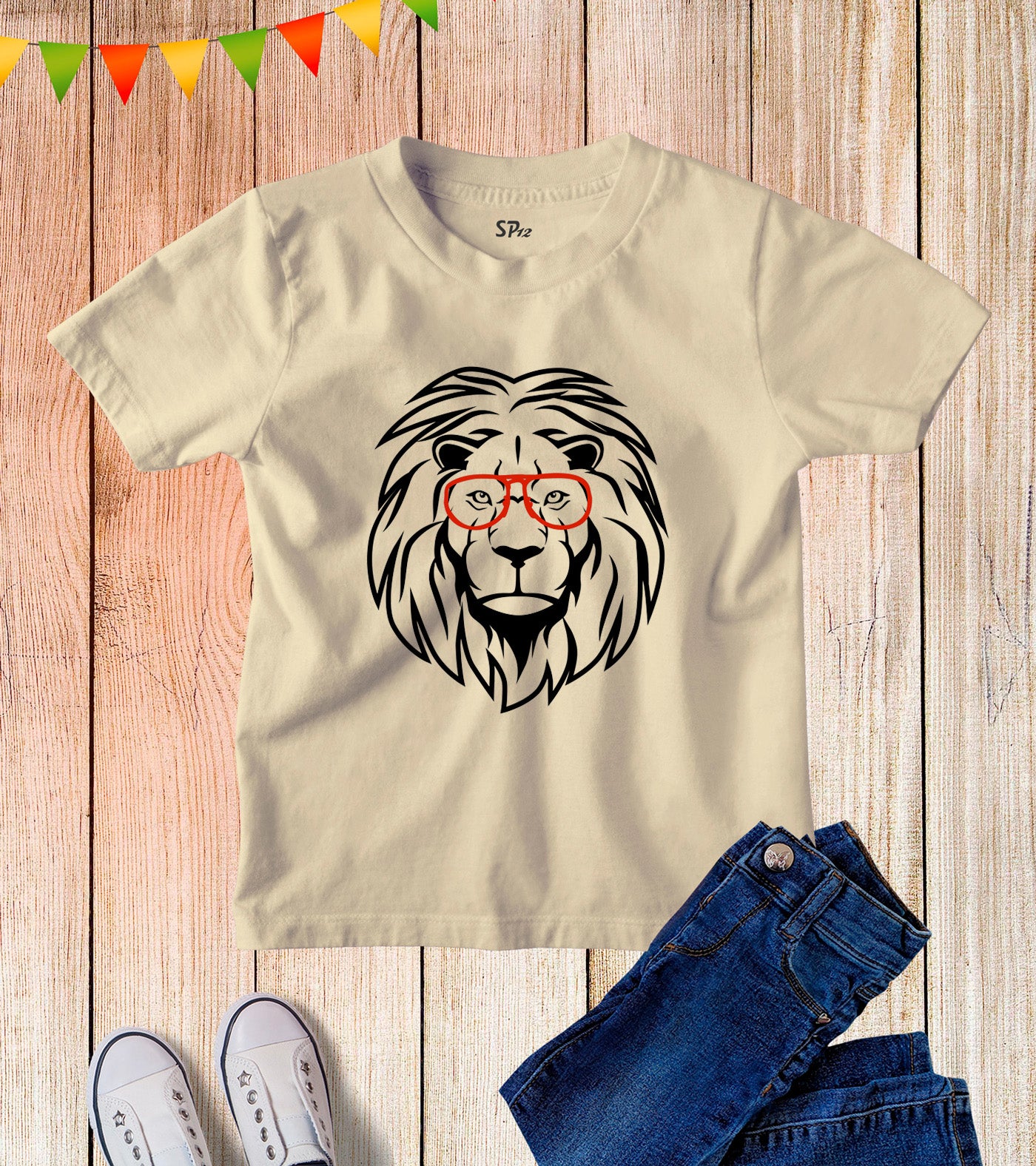 Fun Kie Lion Funny Graphic Kids T Shirt