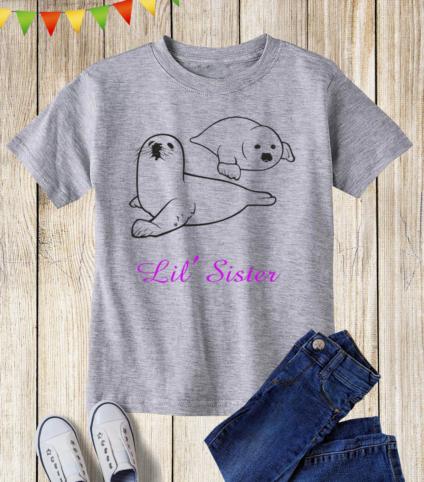 Little Sister Seals T Shirt