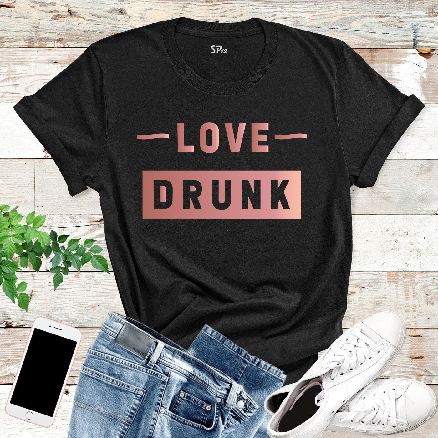 Love Drunk Wedding Party T Shirts Bride Groom Bachelorette Party Hen Party Bridesmaid Tshirt