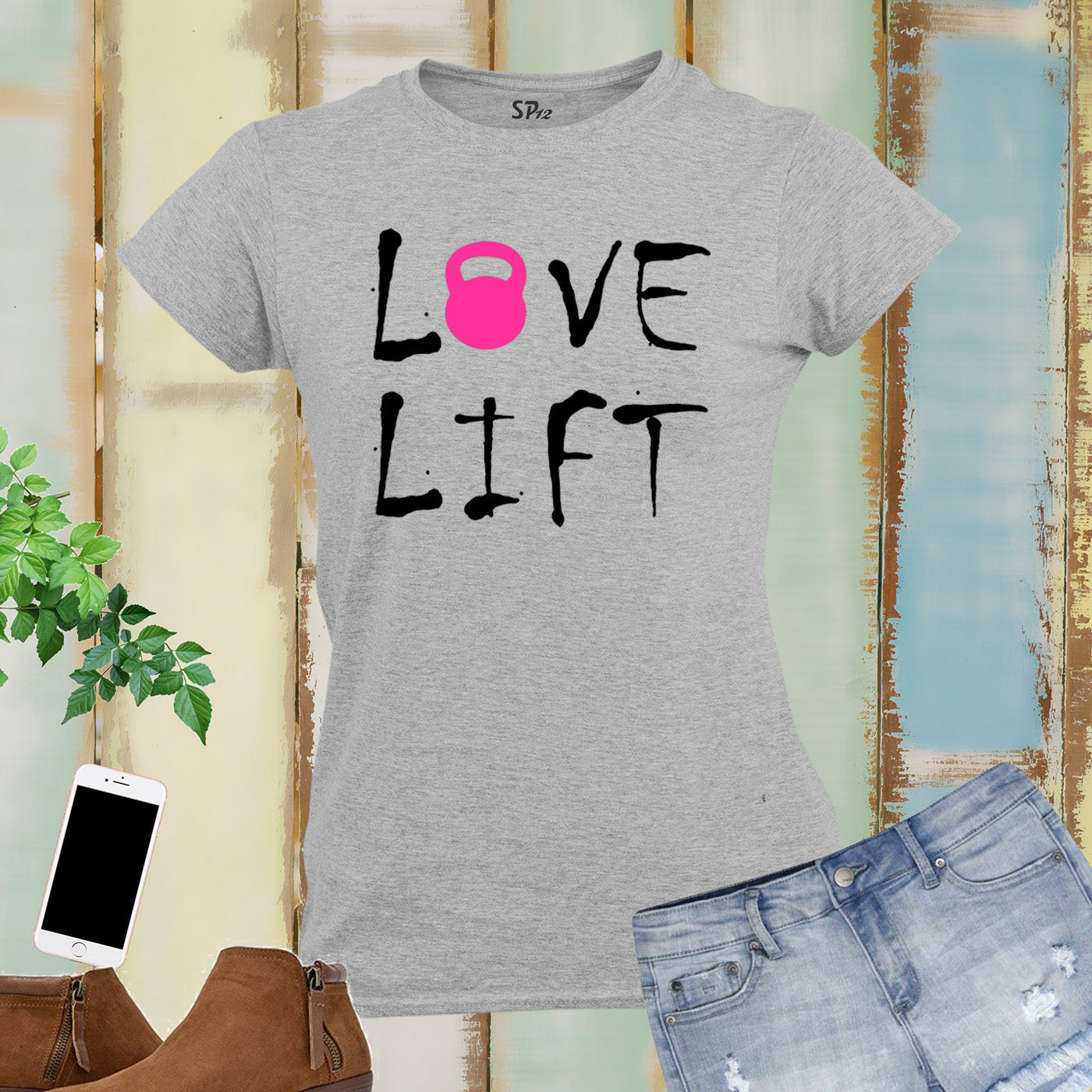 Love Lifted me Kettle Weight Workout Women T Shirt