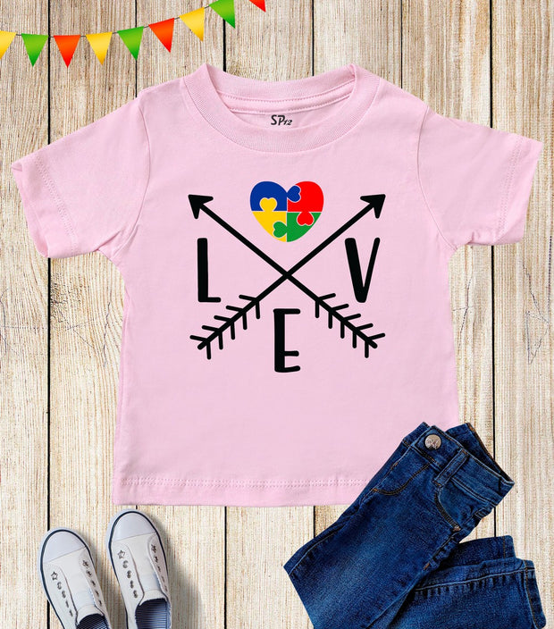 Love Puzzle Awareness Kids T Shirt