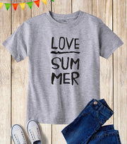 Kids Love Summer Holiday Slogan T Shirt