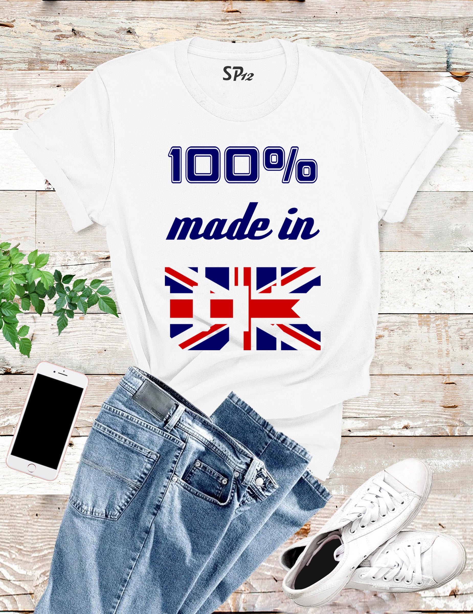 Made In UK British United Kingdom Patriot T Shirt