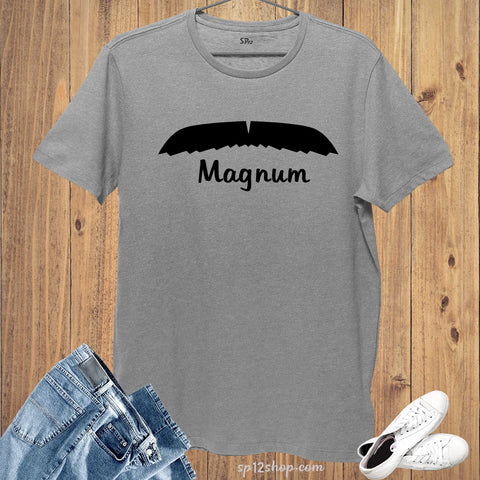 Magnum Moustache Funny Slogan Movember Gym T-shirt