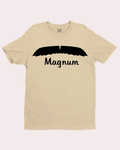 Magnum Moustache Funny Slogan Movember Awareness T shirt