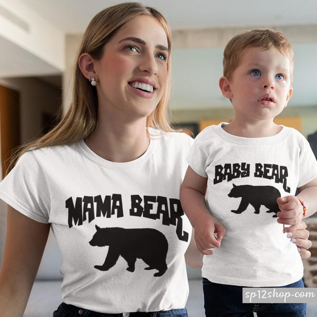 Mama Bear Shirts Baby Bear Bodysuit Matching Kids T-shirts