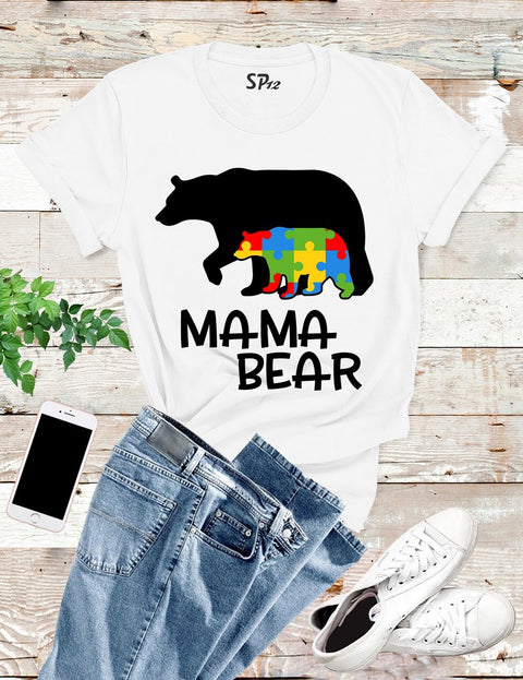 Mama Bear Autism T Shirt