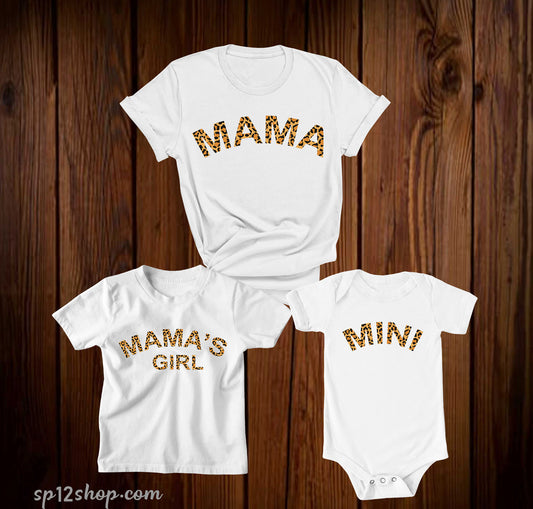 Mama Mama's Girl Mini Matching T Shirt Mothers day Mommy daughter Tees