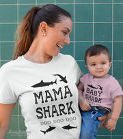 Mama Shark baby Shark Matching T Shirt