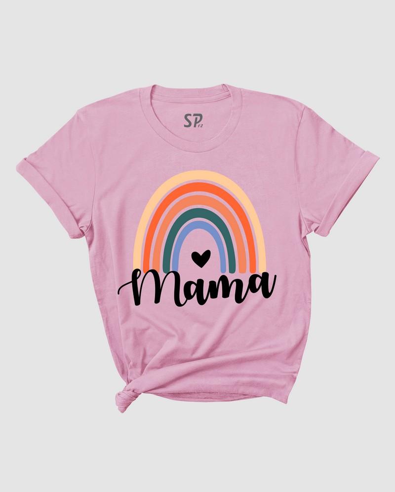 Mama T-shirt Mom Rainbow tshirt Mothers Day Gift tee