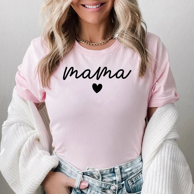 New Customized Mama Heart Mothers Day T-Shirts Gifts For Mom