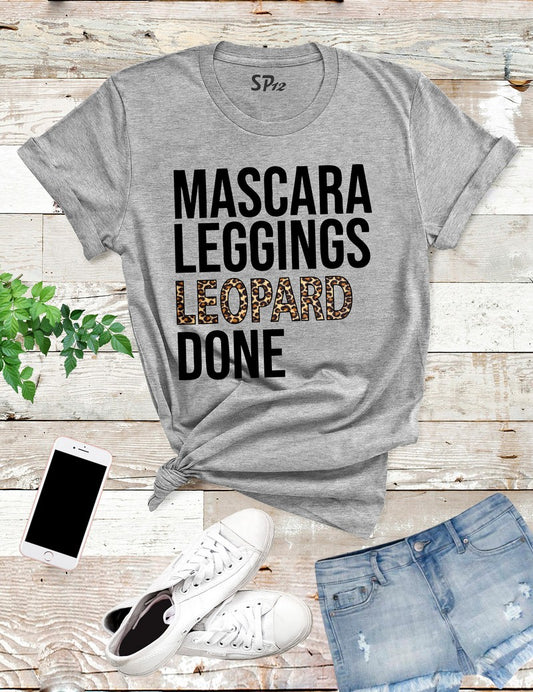 Mascara Leggings Leopard Done T Shirt