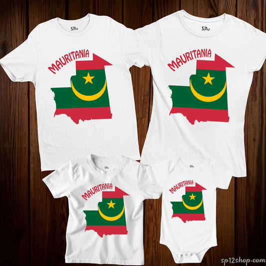 Mauritania Flag T Shirt Olympics FIFA World Cup Country Flag Tee Shirt