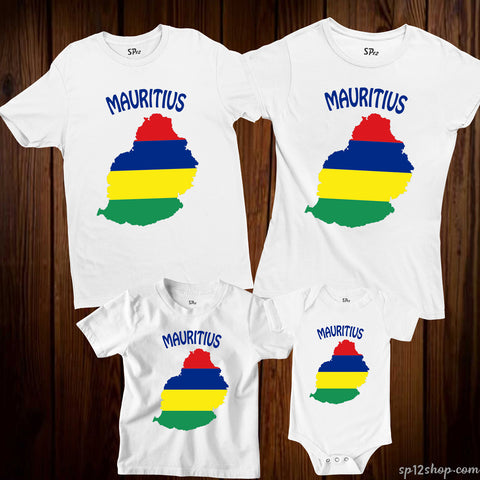 Mauritius Flag T Shirt Olympics FIFA World Cup Country Flag Tee Shirt