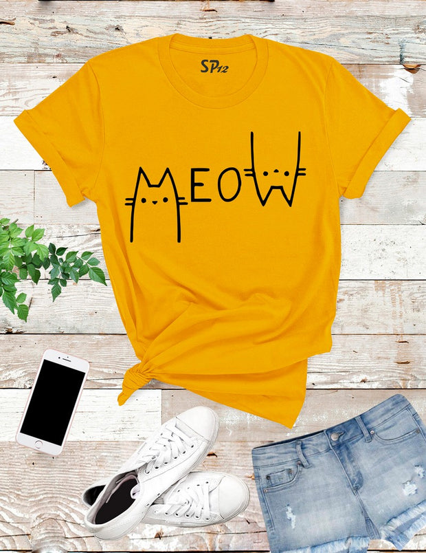 Meow Cat Lover T Shirt