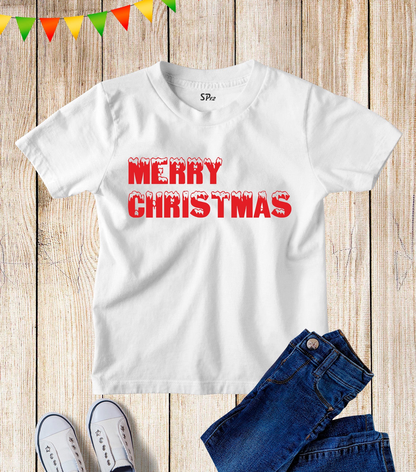 Merry Christmas Festive Kids T Shirt