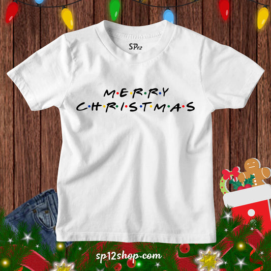 Merry Christmas Friend Rachel Green Kids T Shirt