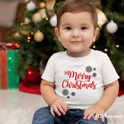 Merry Christmas Kids T Shirt Funny Friends Family Gift