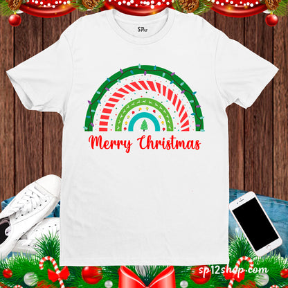 Merry Christmas Rainbow T Shirt