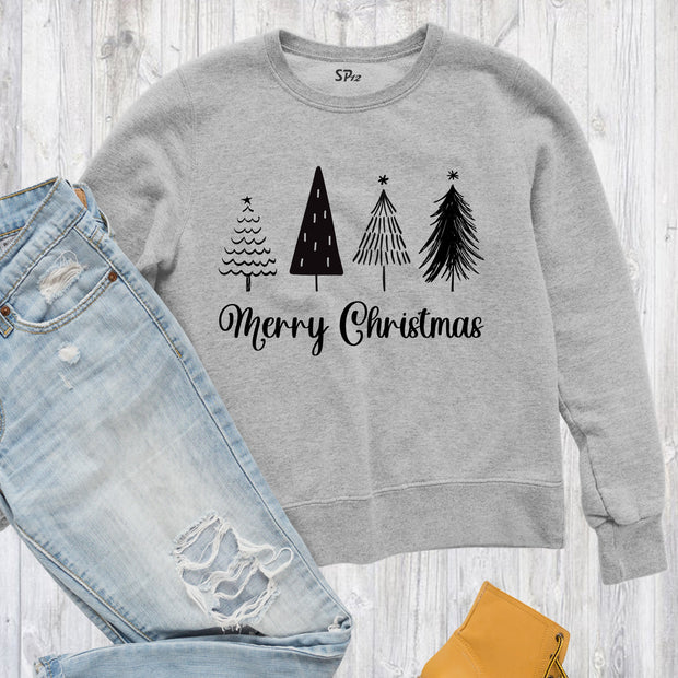 Merry Christmas Tree Funny Sweatshirt Xmas Sweater