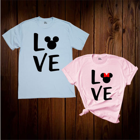 Mickey And Minnie couple Love T Shirt