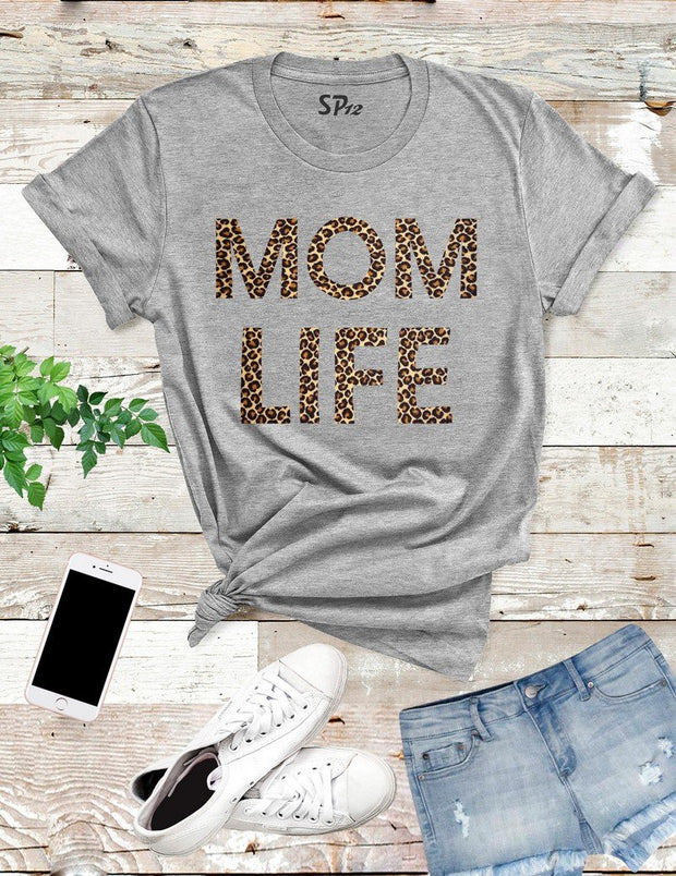 Mom Life Leopard T Shirt
