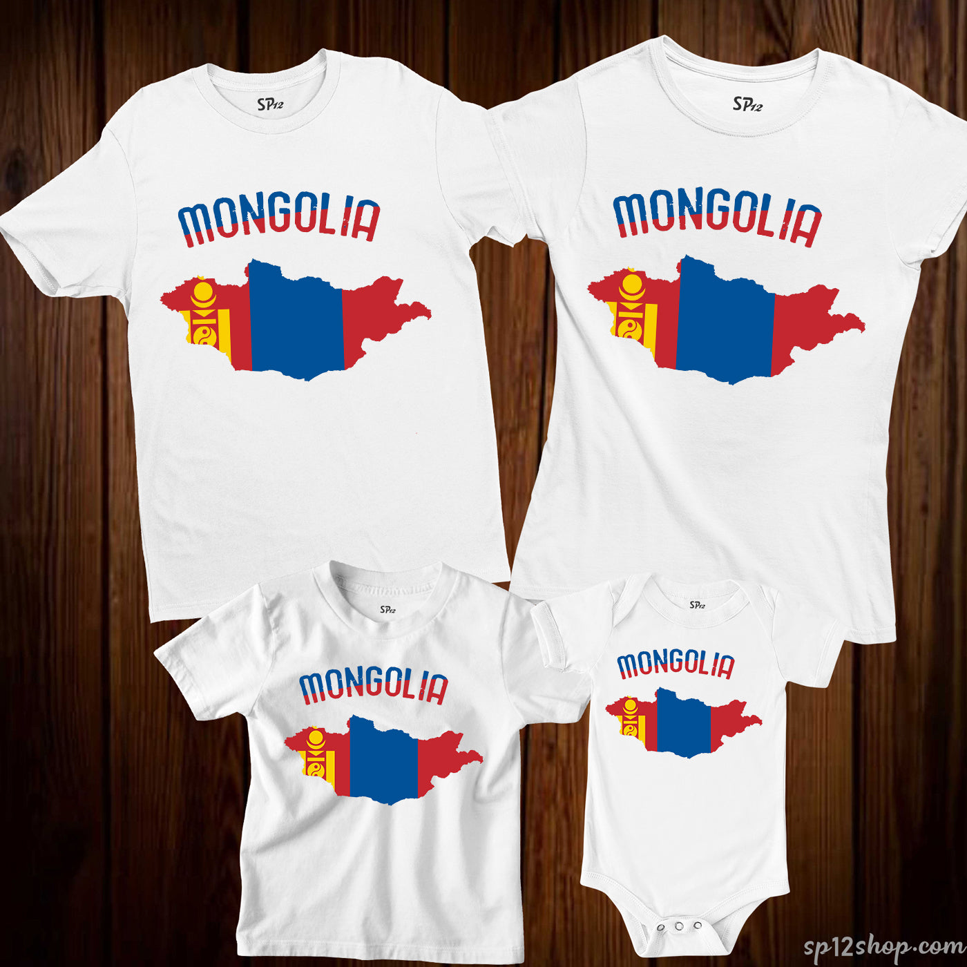 Mongolia Flag T Shirt Olympics FIFA World Cup Country Flag Tee Shirt