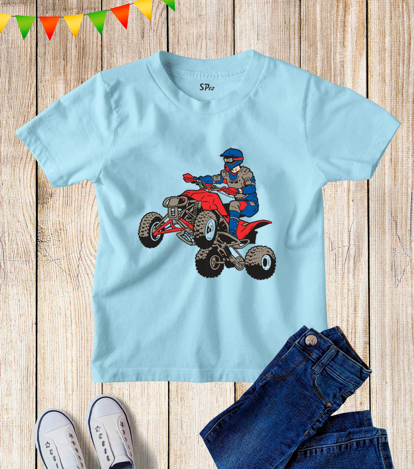 Kids Motorcycle T Shirt Bike Cycle Stunt Race