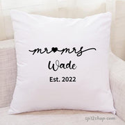 Mr & Mrs Personalised Bride Anniversary Cushion Cover