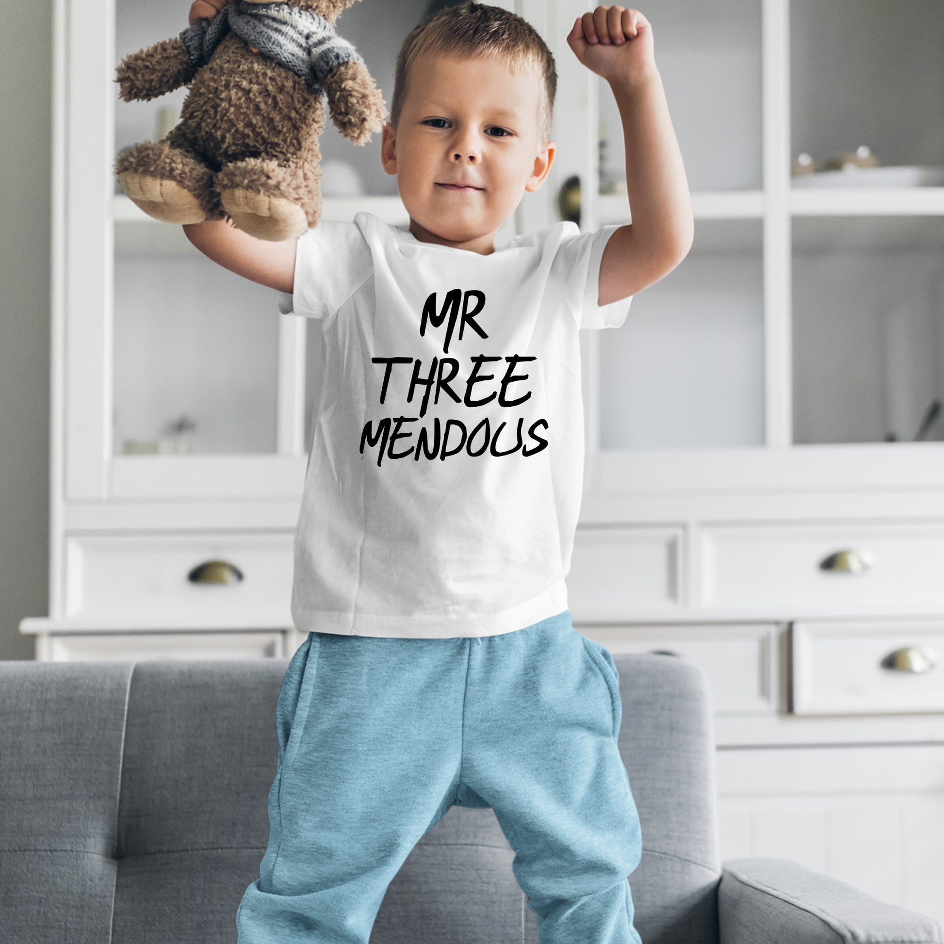 Mr Three Mendous Birthday Shirt