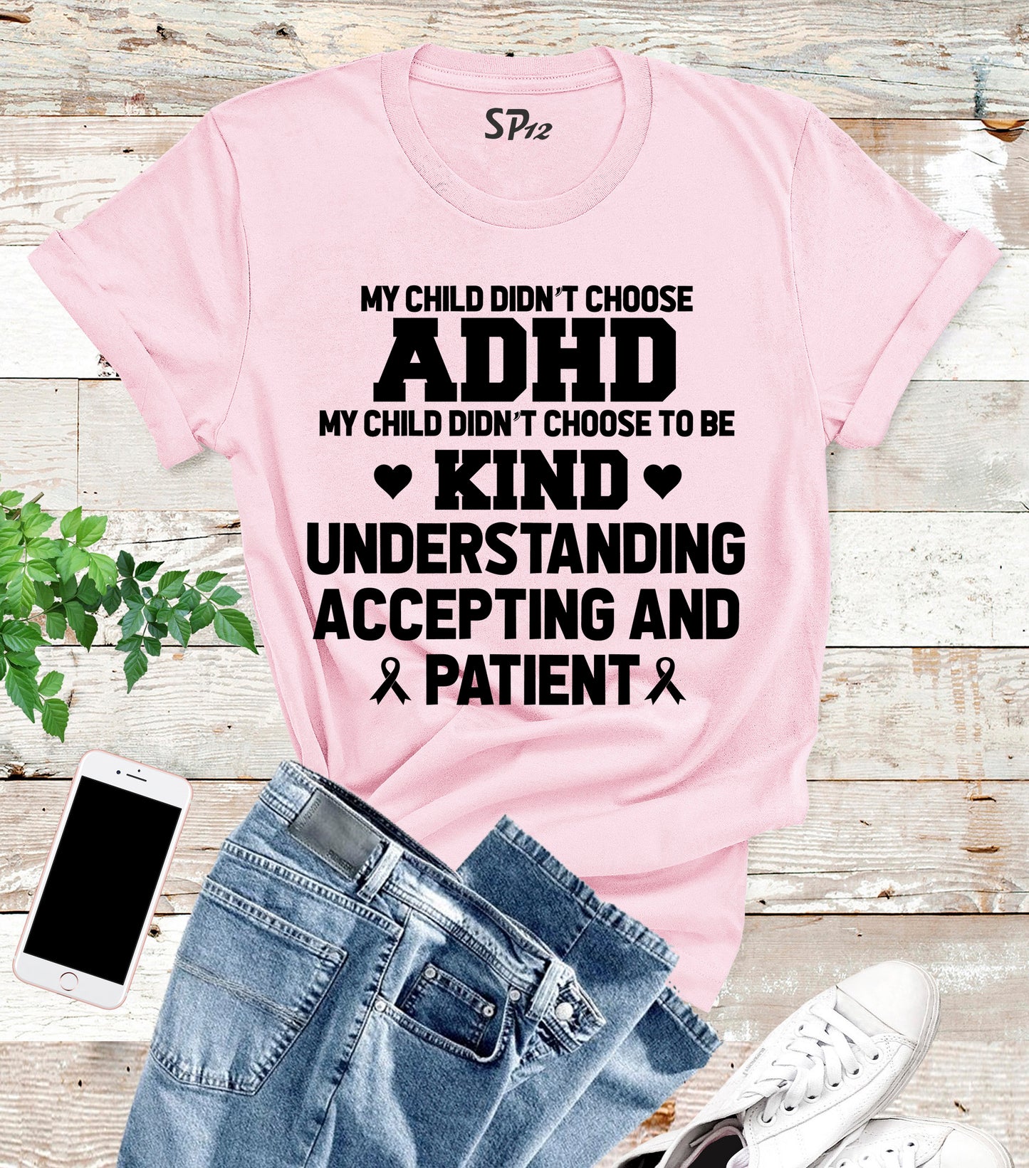 My Child Didn't Choose ADHD Awareness T Shirt 