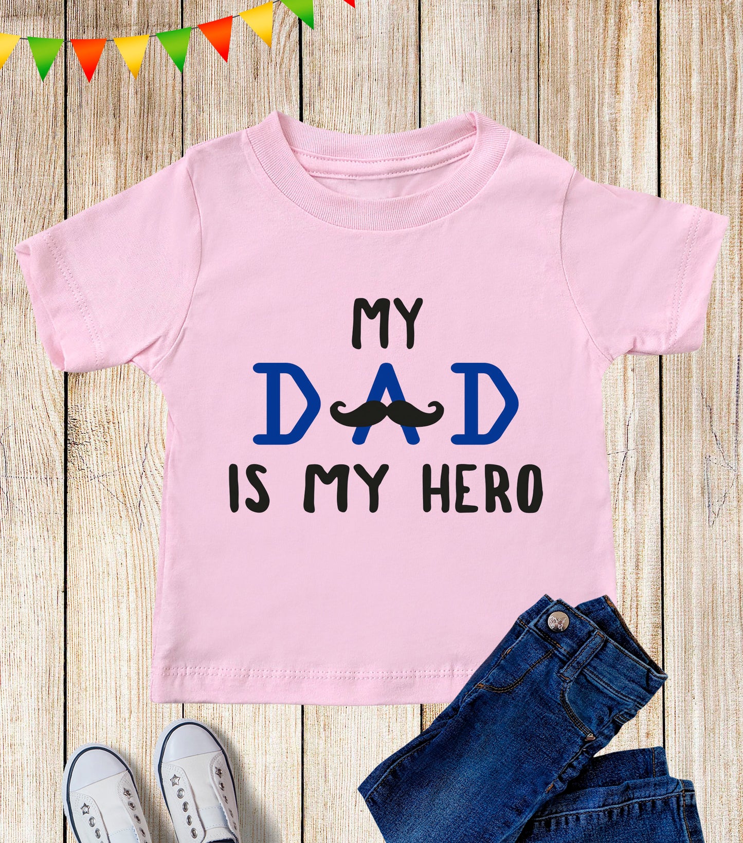My Dad is My Hero Kids T Shirt