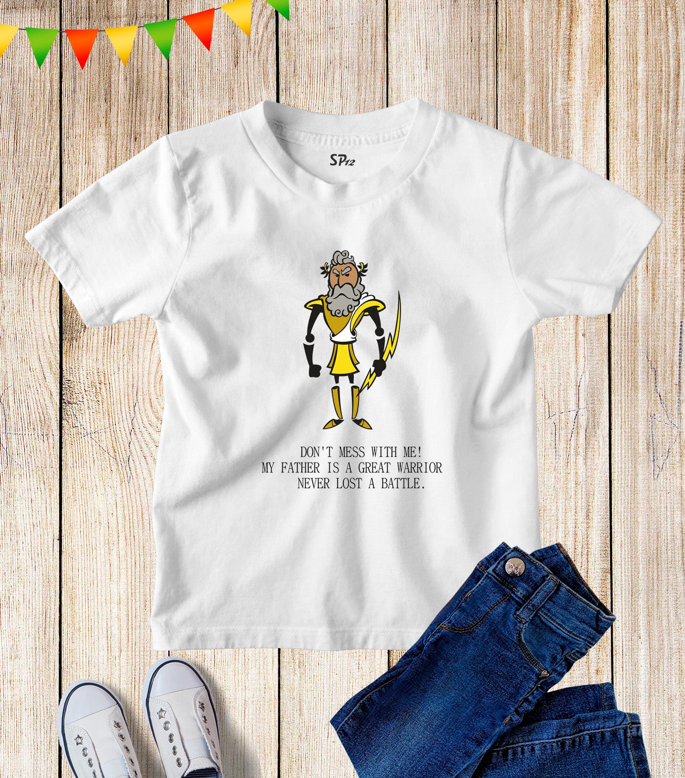 My Father Is A Great Warrior Kids T Shirt