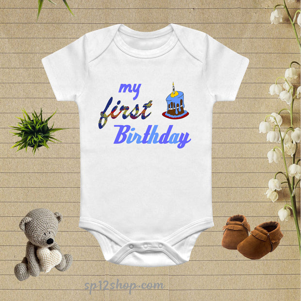 My First Birthday Baby Bodysuit Onesie