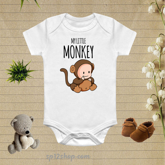 My Little Monkey Baby Bodysuit Onesie