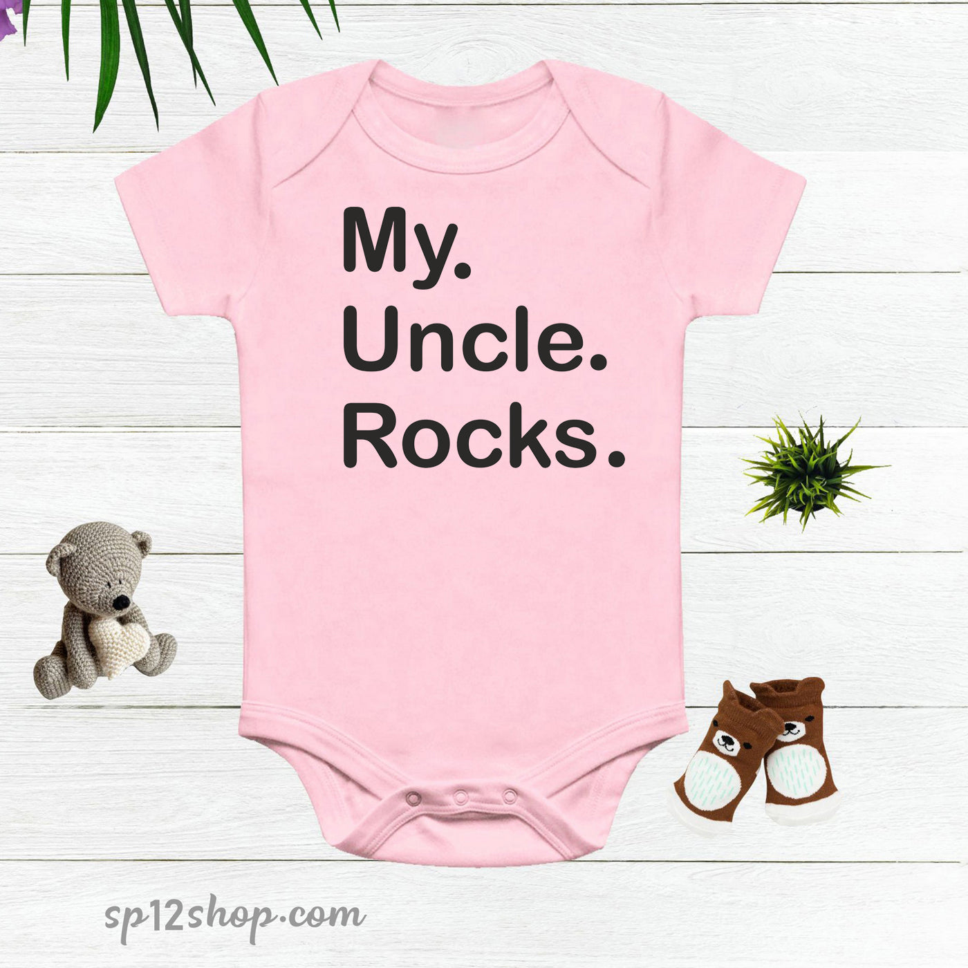 My Uncle Rocks Baby Bodysuit Onesie