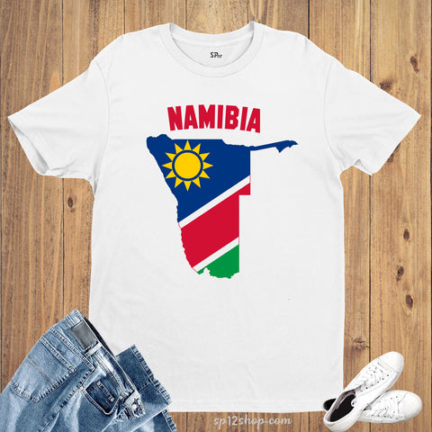 Namibia Flag T Shirt Olympics FIFA World Cup Country Flag Tee Shirt